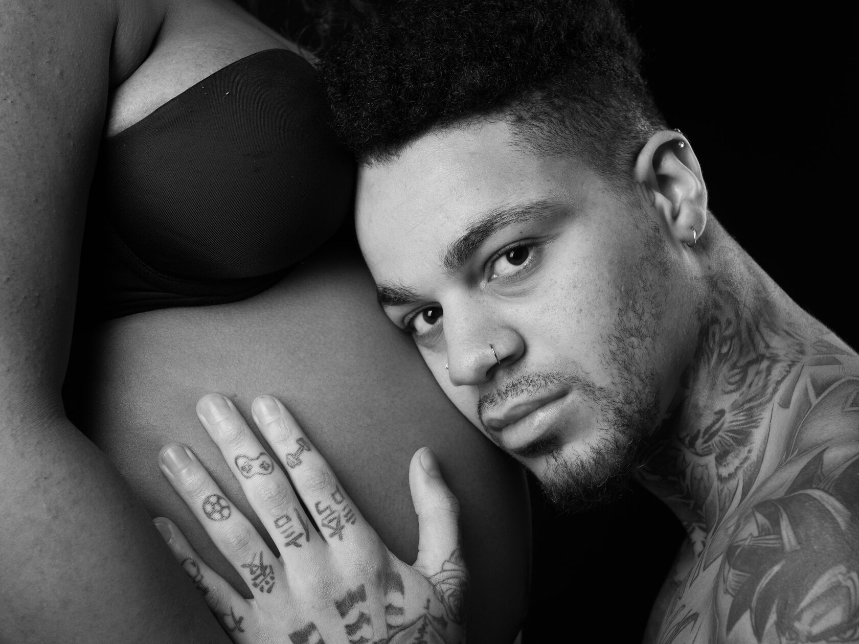 Waiting, bump to baby photograph taken at the Photo Stoke studio